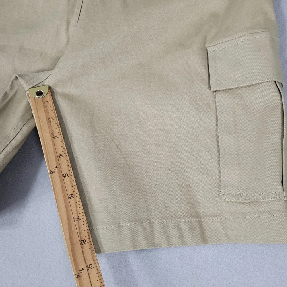 Quiksilver‎ Cargo Shorts Mens Size 30 Beige Khaki Twill Snap Buttons 8.5